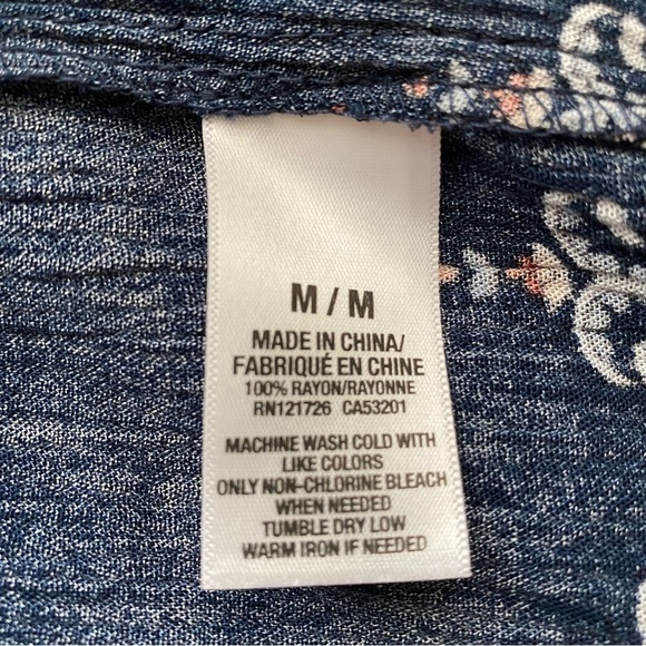 NWT Cape Juby Long Sleeve Boho Blouse Medium - Picture 7 of 8